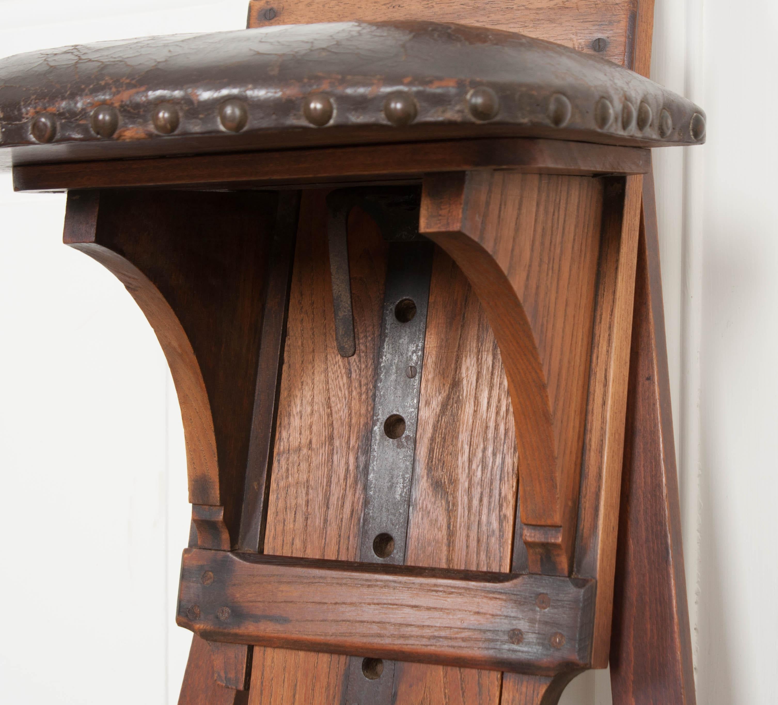 English 19th Century Oak Artist’s Chair 1