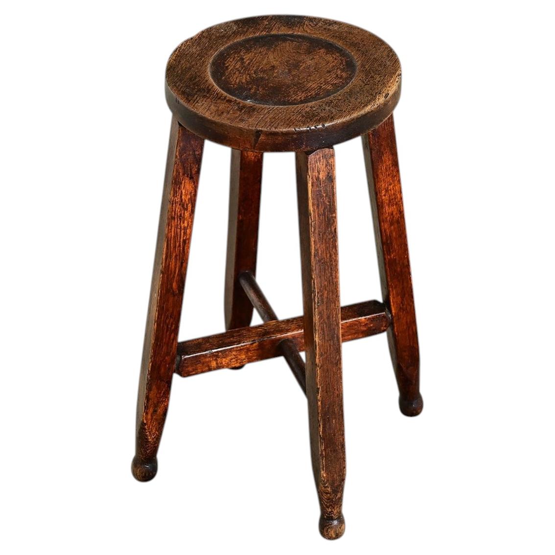 English 19th Century Oak Arts & Crafts Stool