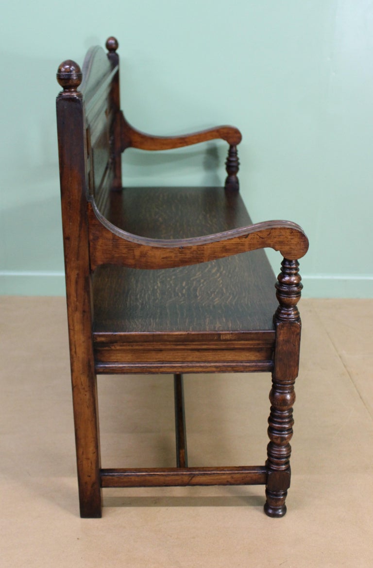 English 19th Century Oak Bench at 1stDibs