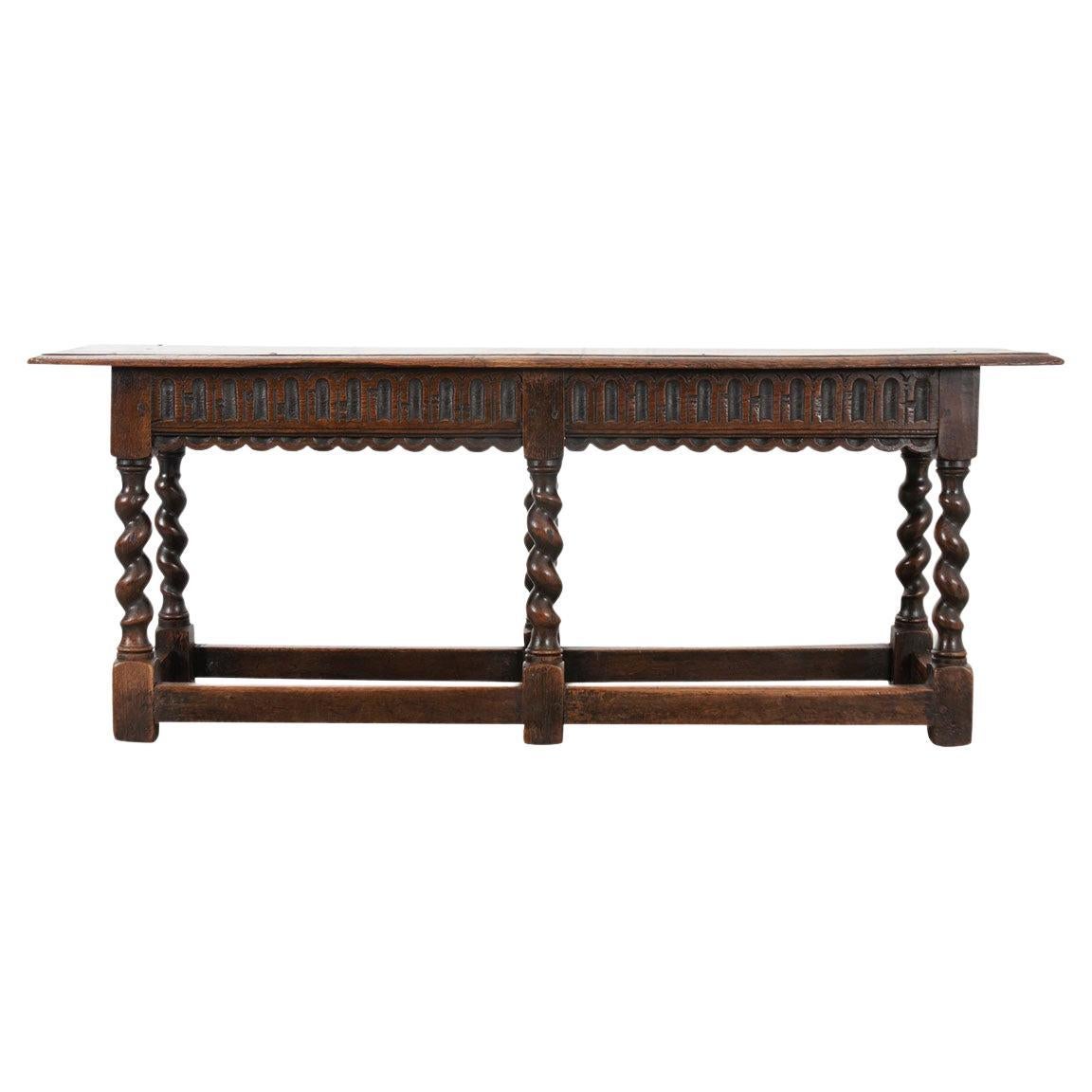 English 19th Century Oak Bench