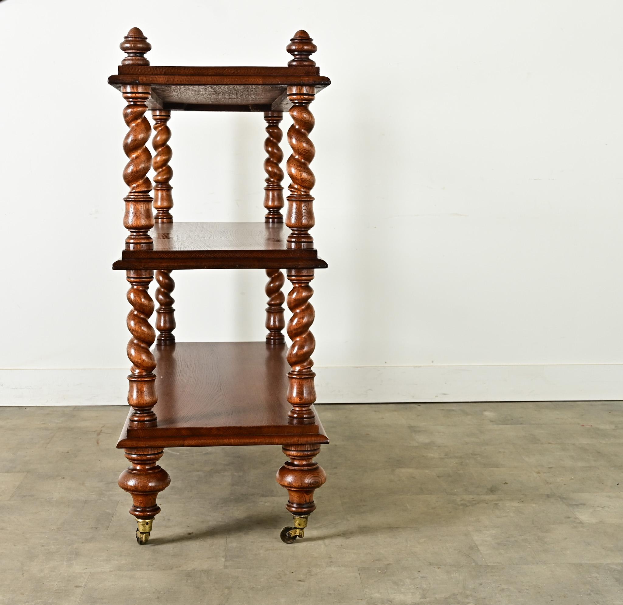 English 19th Century Oak Butler’s Trolley 1