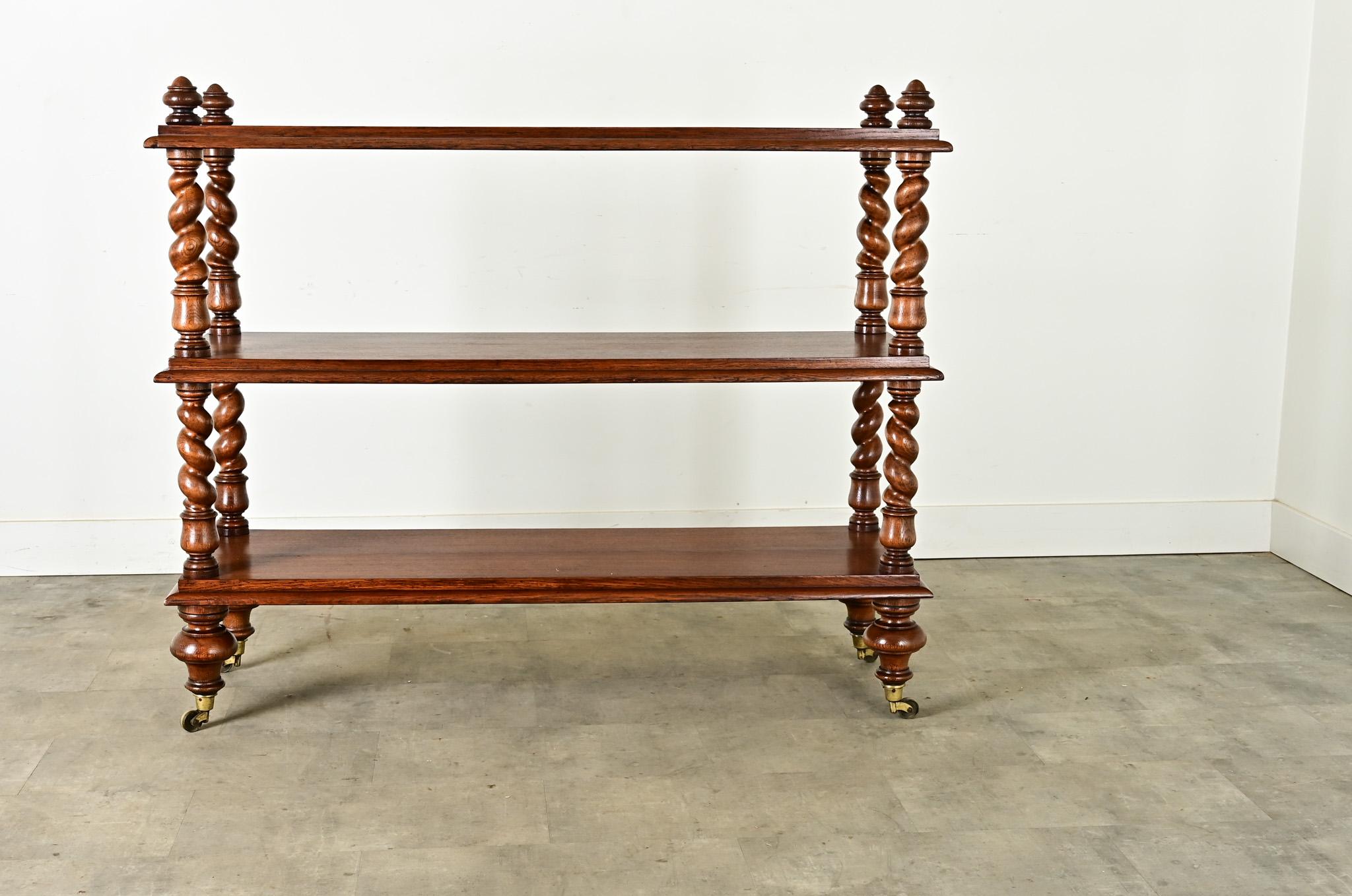 English 19th Century Oak Butler’s Trolley 3