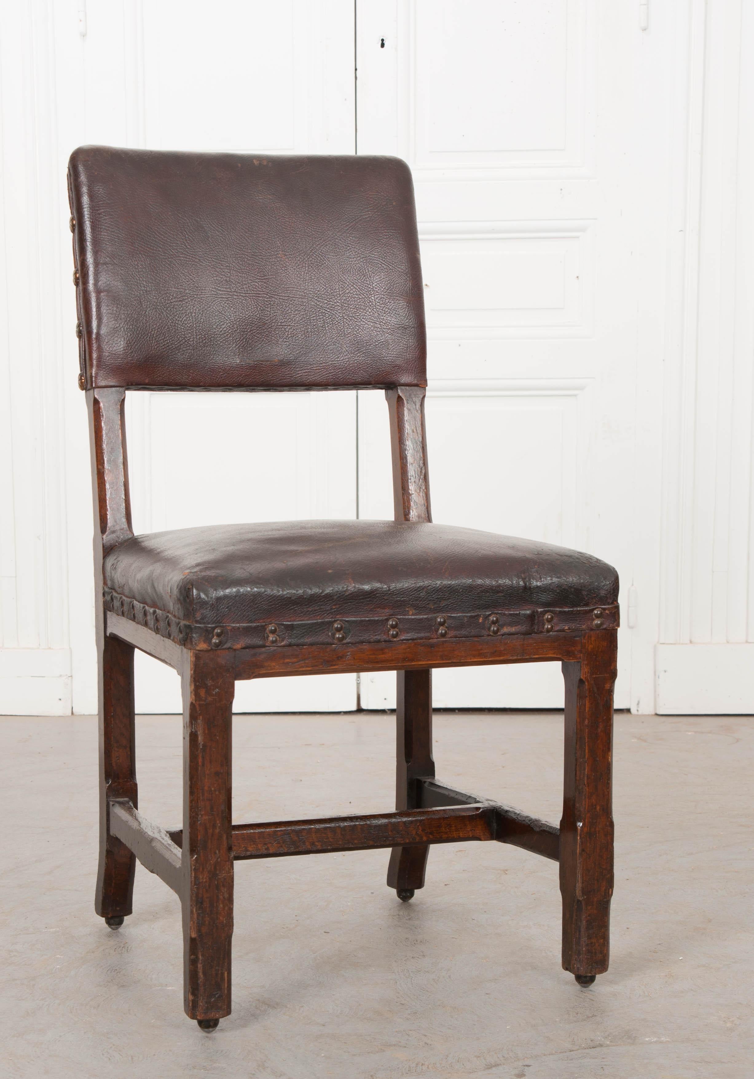 Chaise de bureau anglaise en Oak du 19ème siècle en vente 5