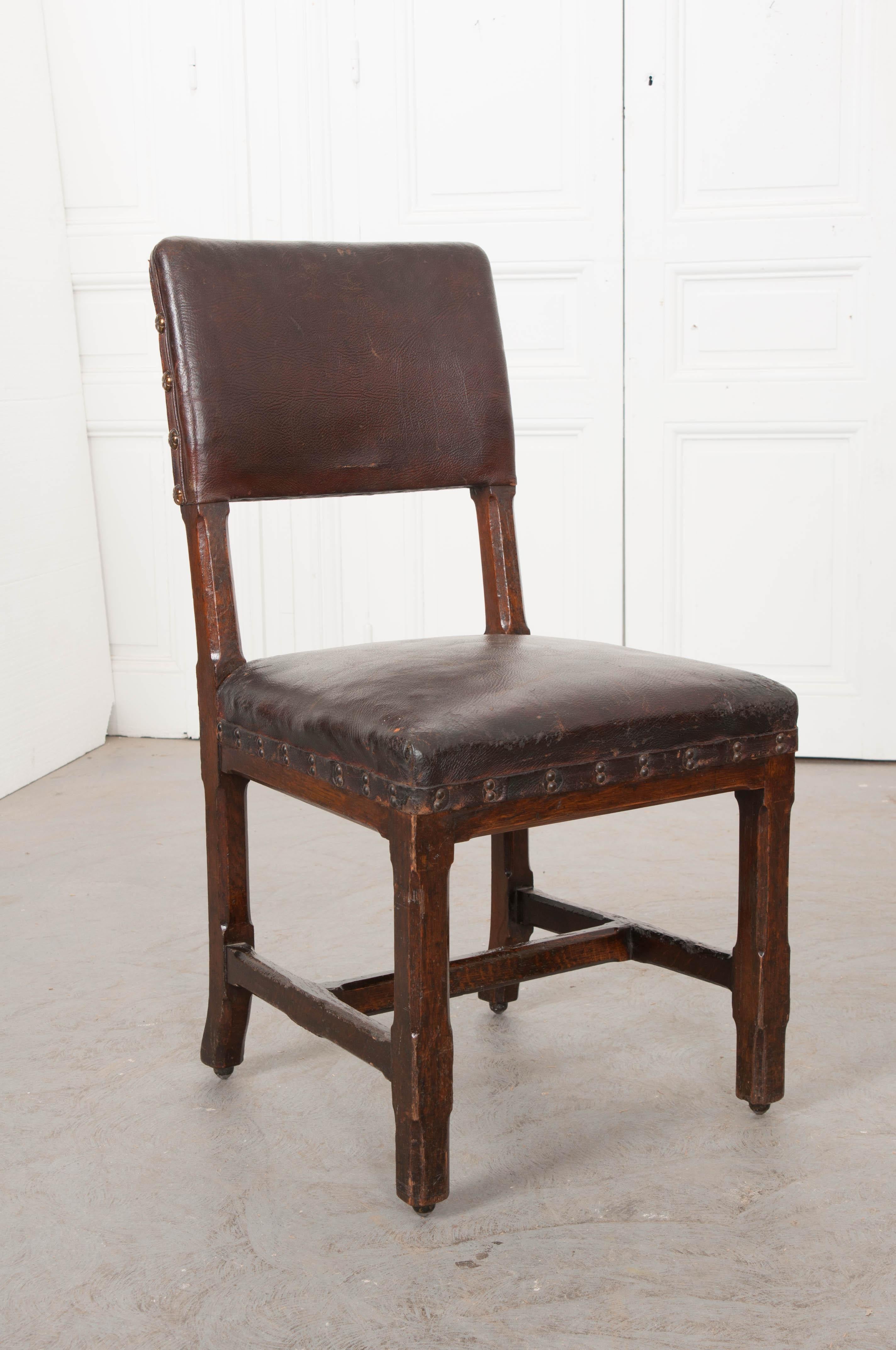 XIXe siècle Chaise de bureau anglaise en Oak du 19ème siècle en vente