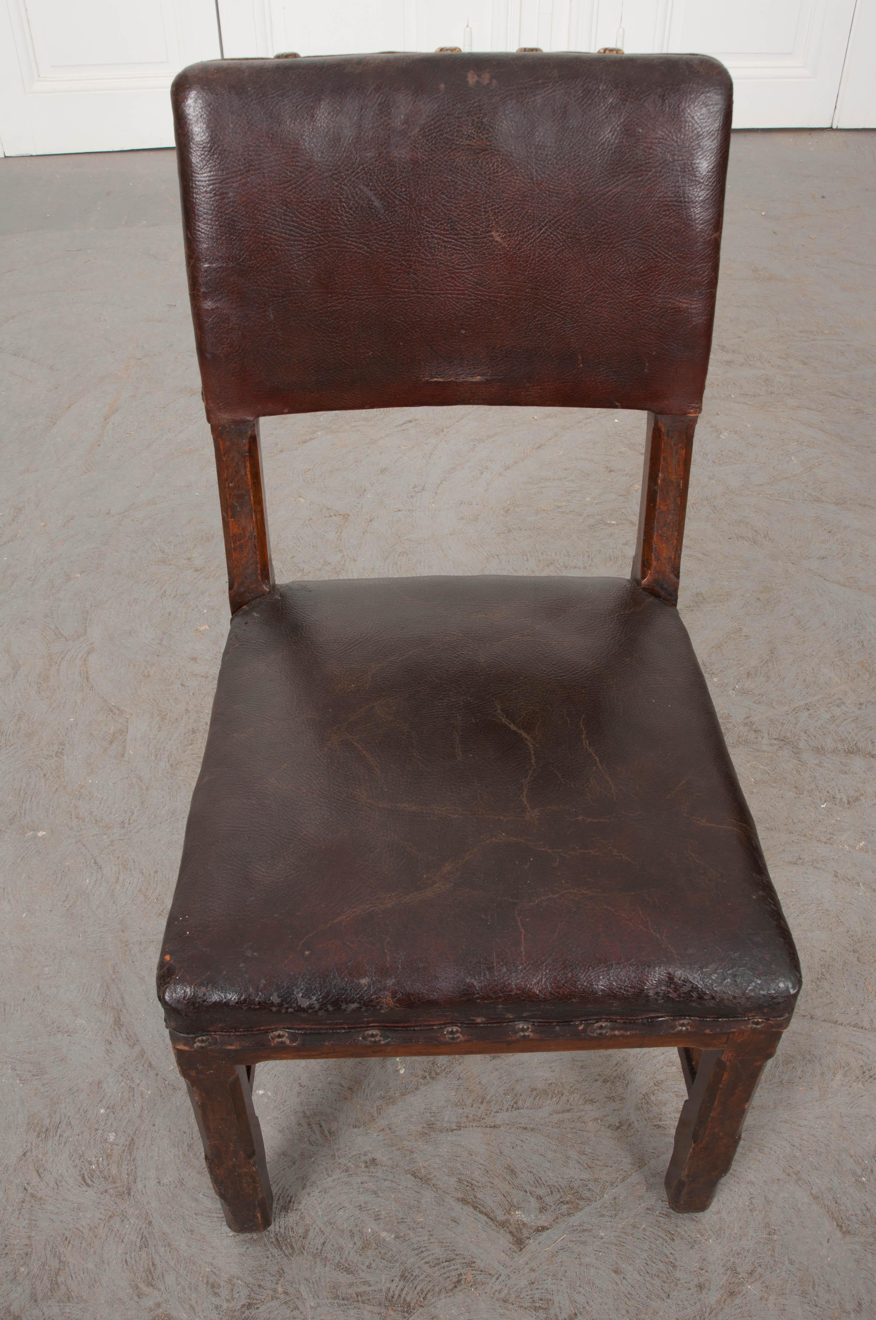 Chêne Chaise de bureau anglaise en Oak du 19ème siècle en vente