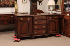 English 19th Century Oak Dresser Base with 2 Cabinet Doors