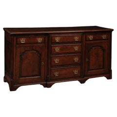 English 19th Century Oak Dresser Base with 2 Cabinet Doors
