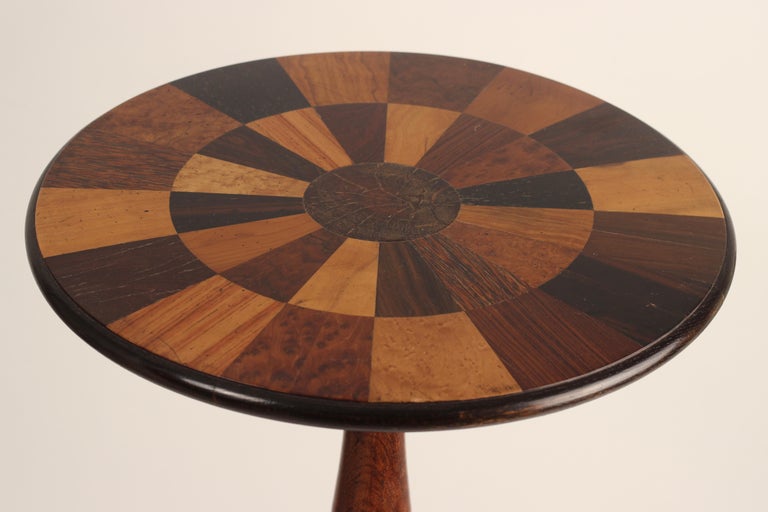 English 19th Century Oak Hard Wood Specimen Pedestal, Tripod Table / Wine Table For Sale 6
