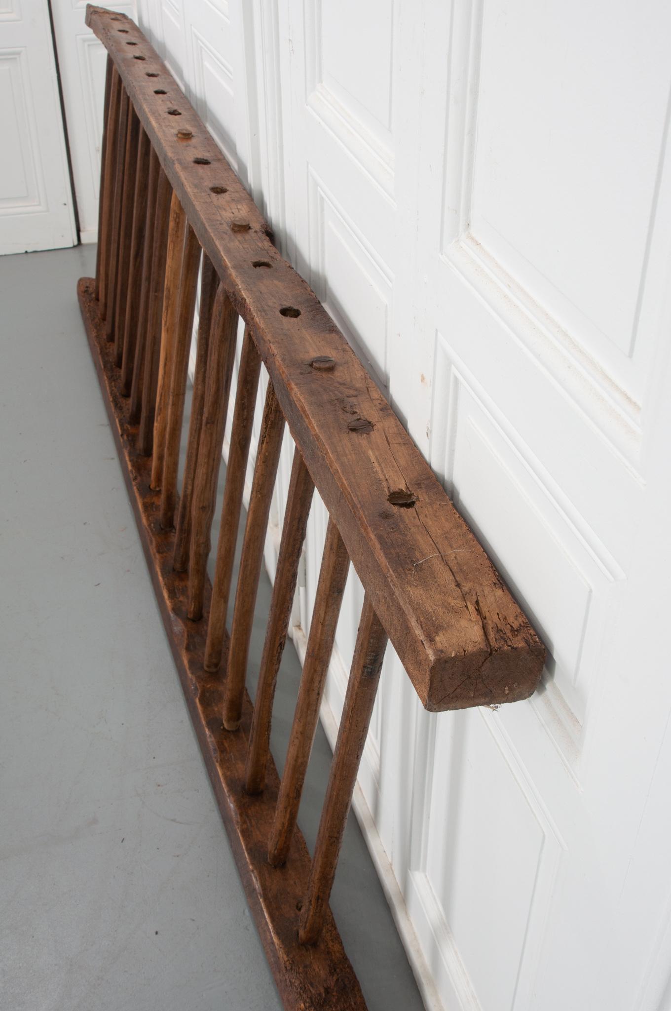Hand-Carved English 19th Century Oak Hay Ladder
