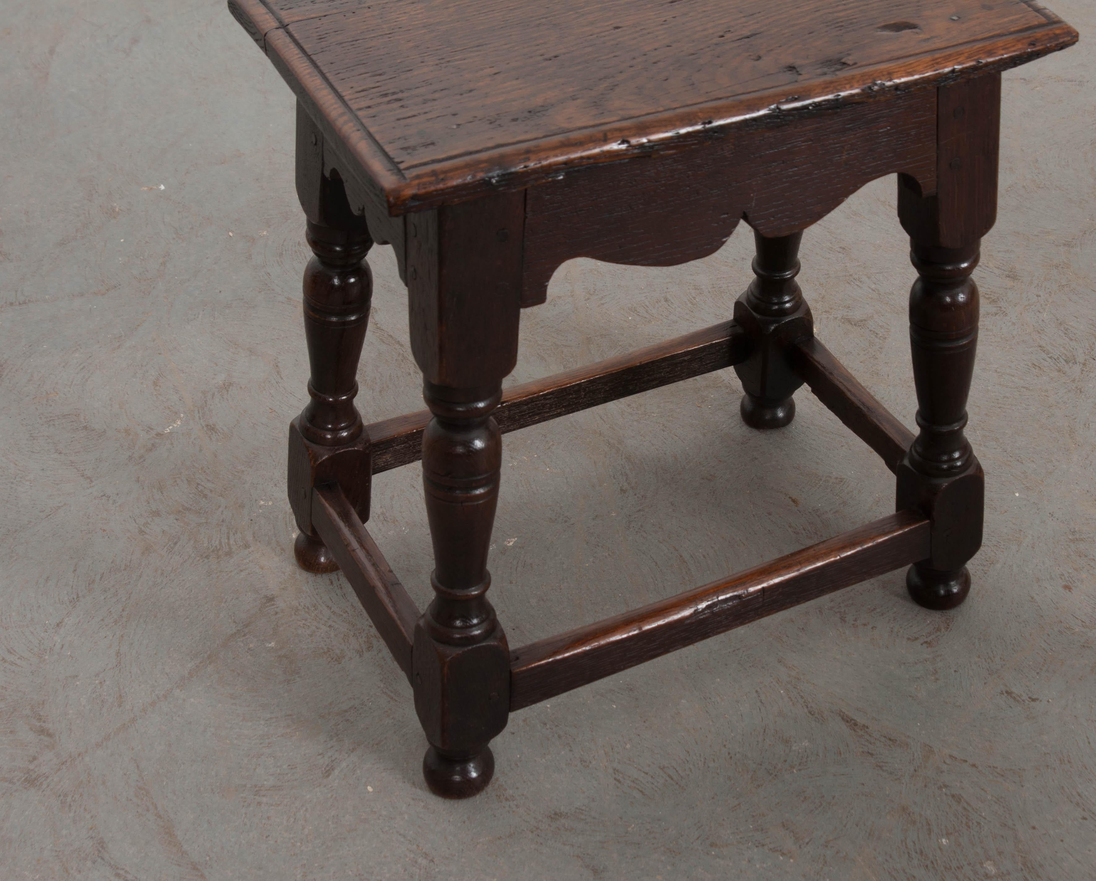 Country English 19th Century Oak Joint Stool