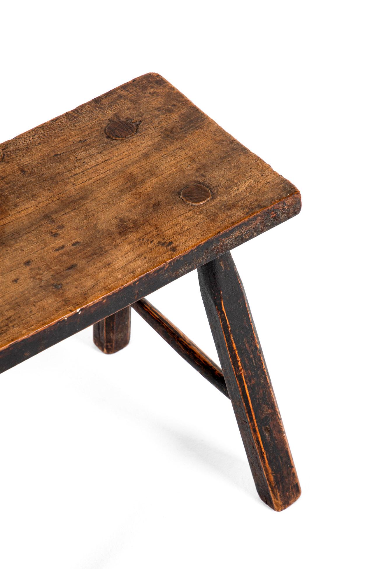 Englischer Eichenhocker des 19. Jahrhunderts im Angebot 3