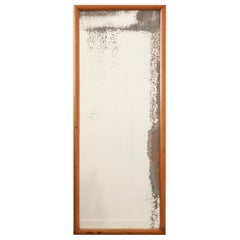 English 19th Century Oak Train Mirror