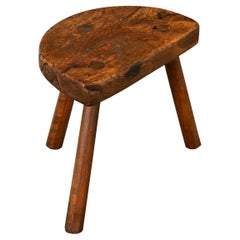 Sgabello da tessitore inglese del XIX secolo in Oak