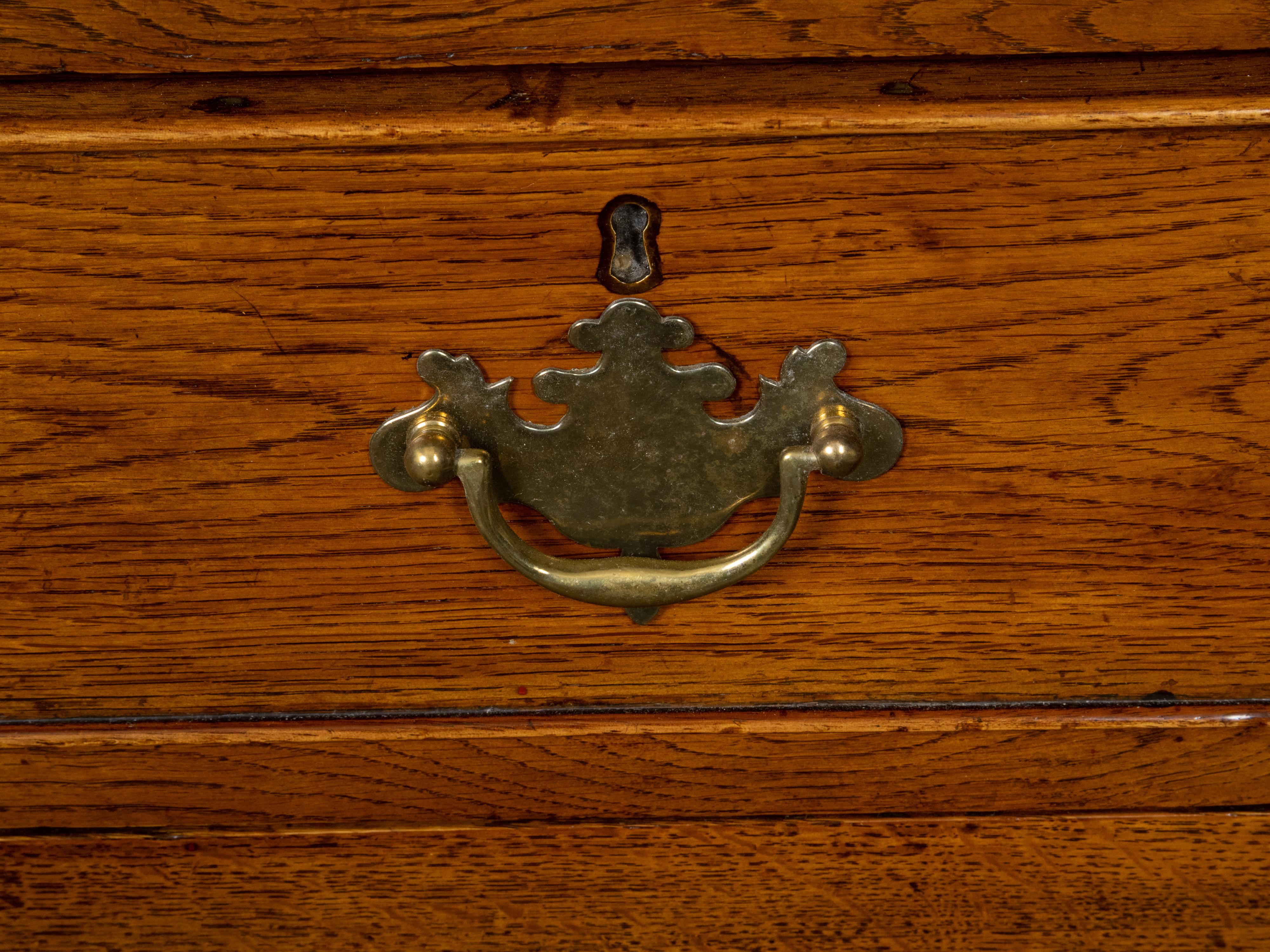 English 19th Century Oak Welsh Dresser with Open Shelves and Low Sideboard For Sale 8