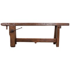 English 19th Century Oak Workbench