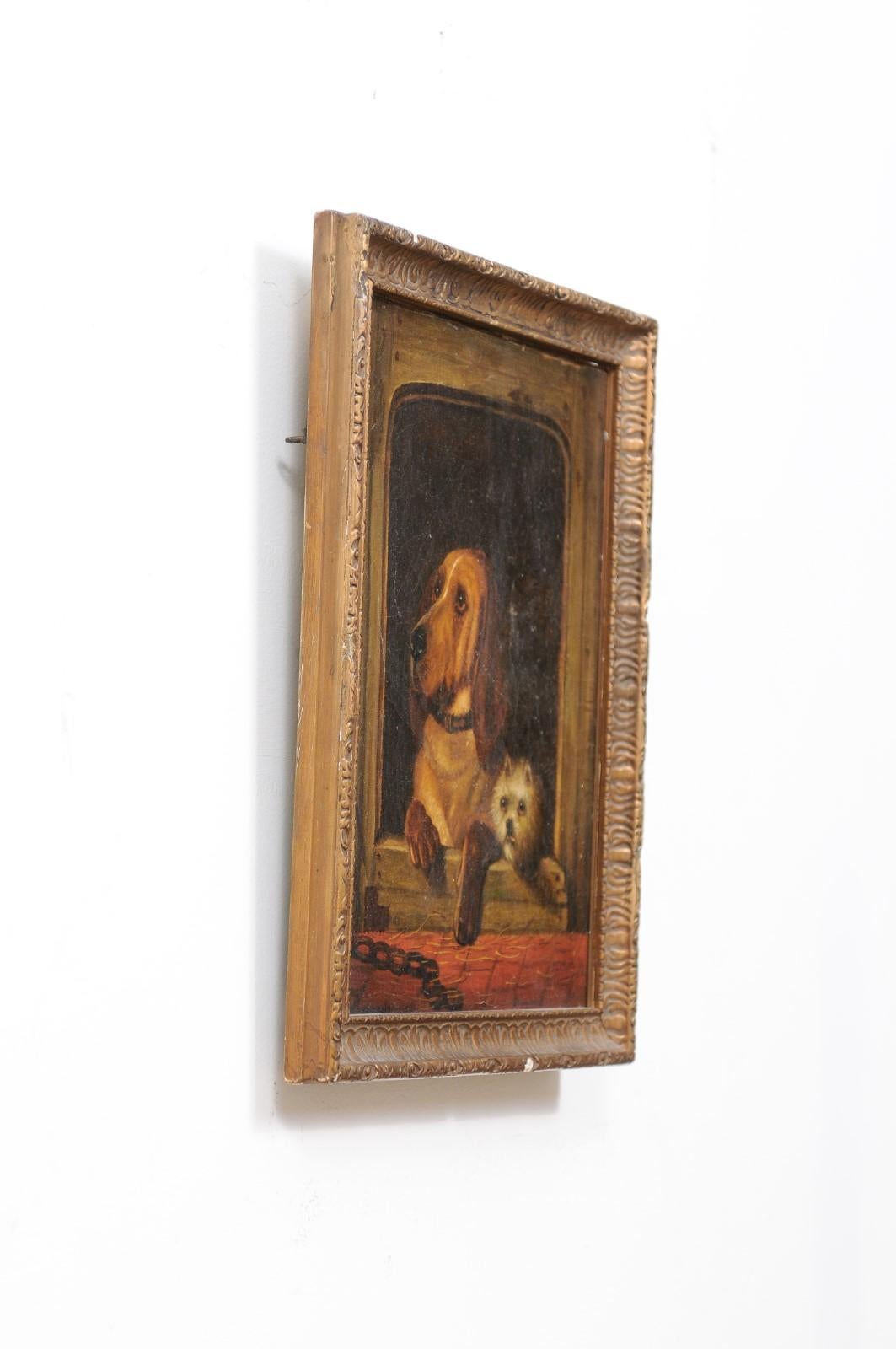 English 19th Century Oil Dog Painting after Landseer's Dignity and Impudence 2