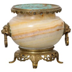 English 19th Century Onyx Jardinière