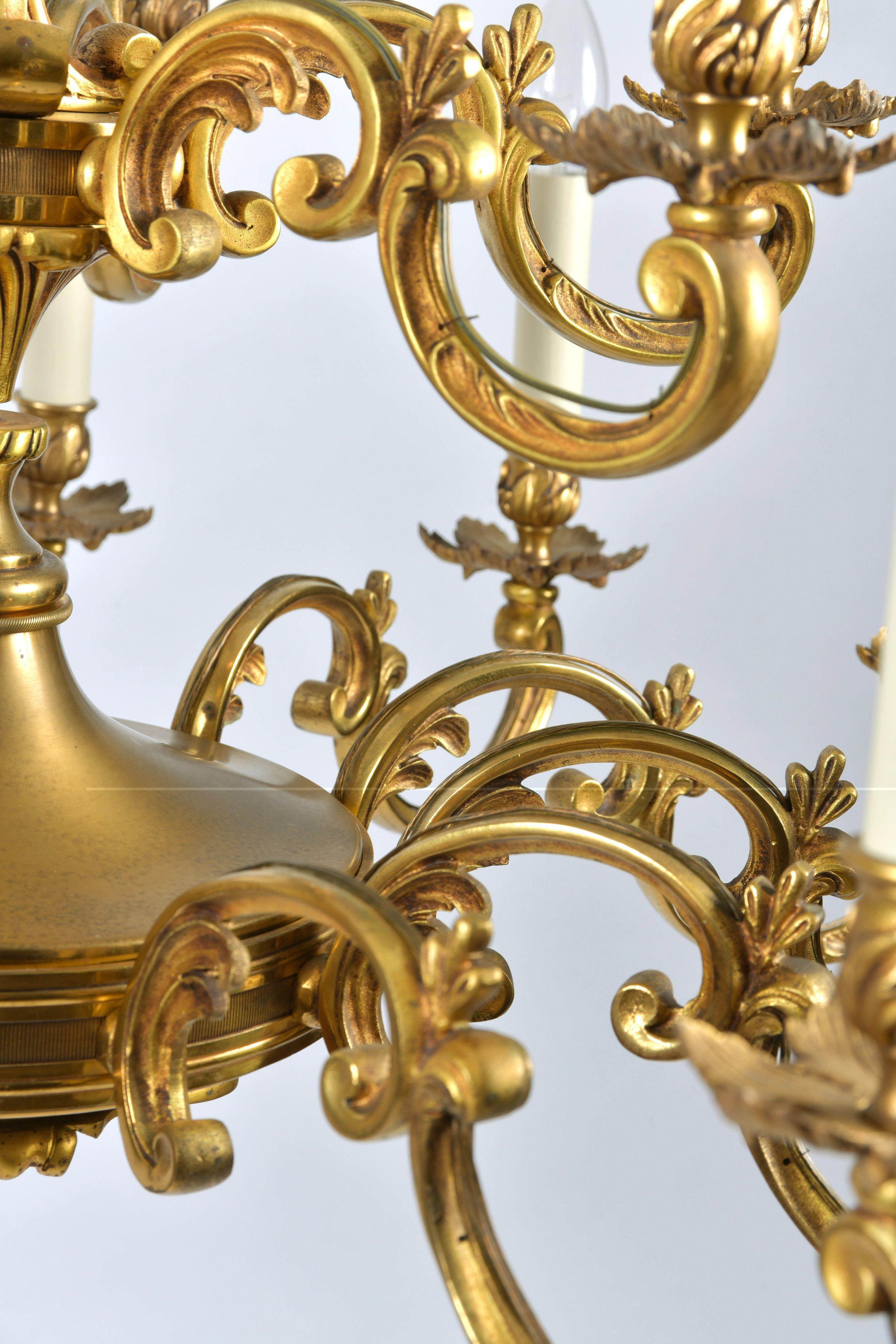 English 19th Century Ormolu Chandelier 2