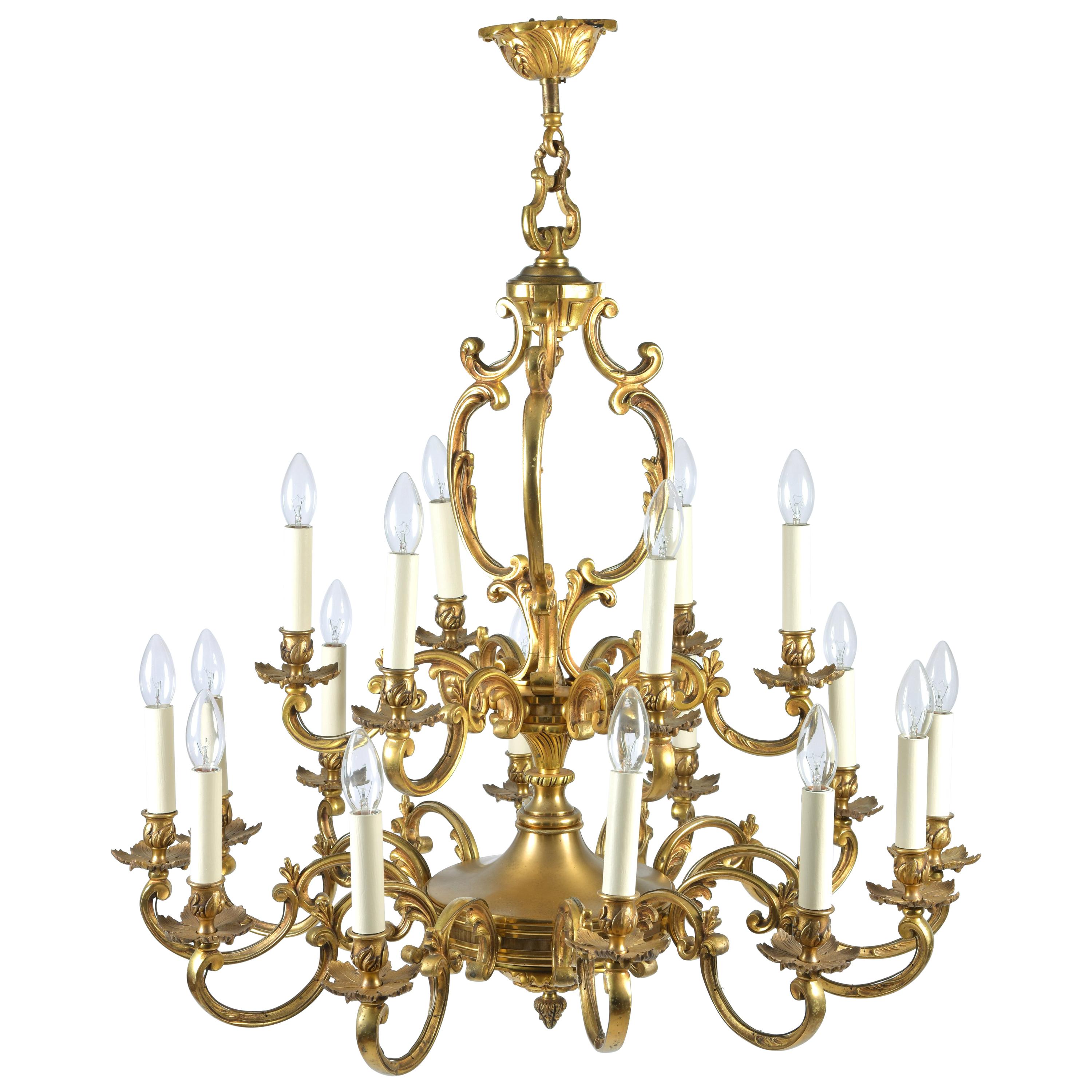 English 19th Century Ormolu Chandelier