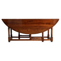 English 19th Century Oval Drop-leaf Table