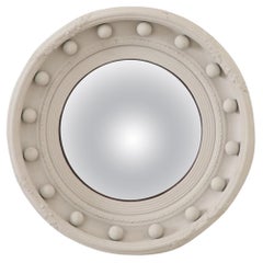 Antique English 19th Century Painted Bullseye Convex Mirror