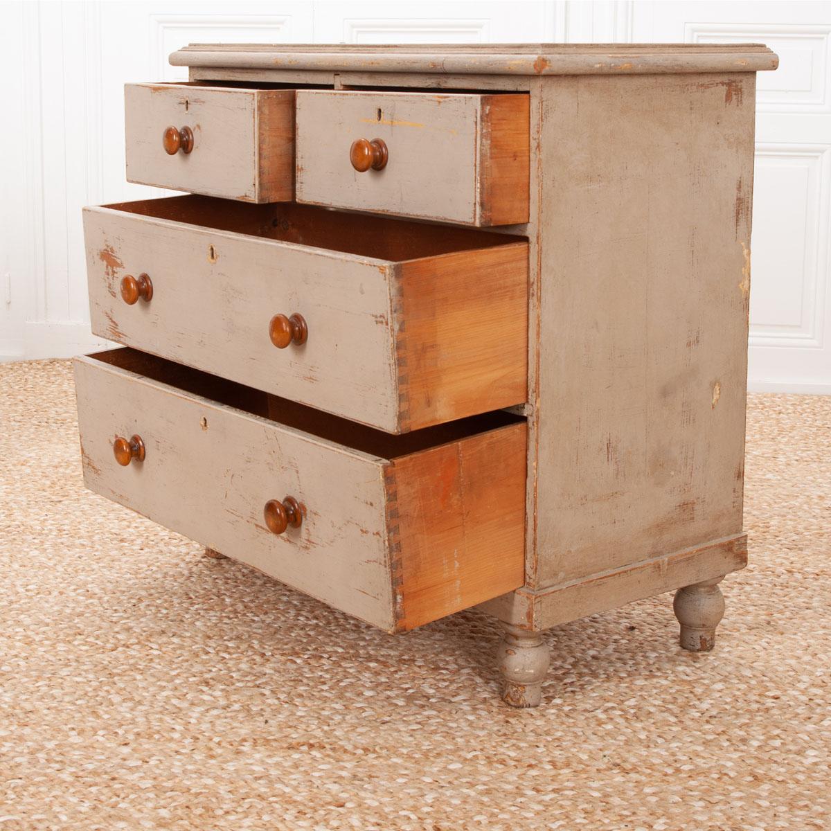 English 19th Century Painted Chest 1
