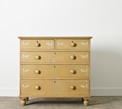 Commode peinte anglaise du 19e siècle
