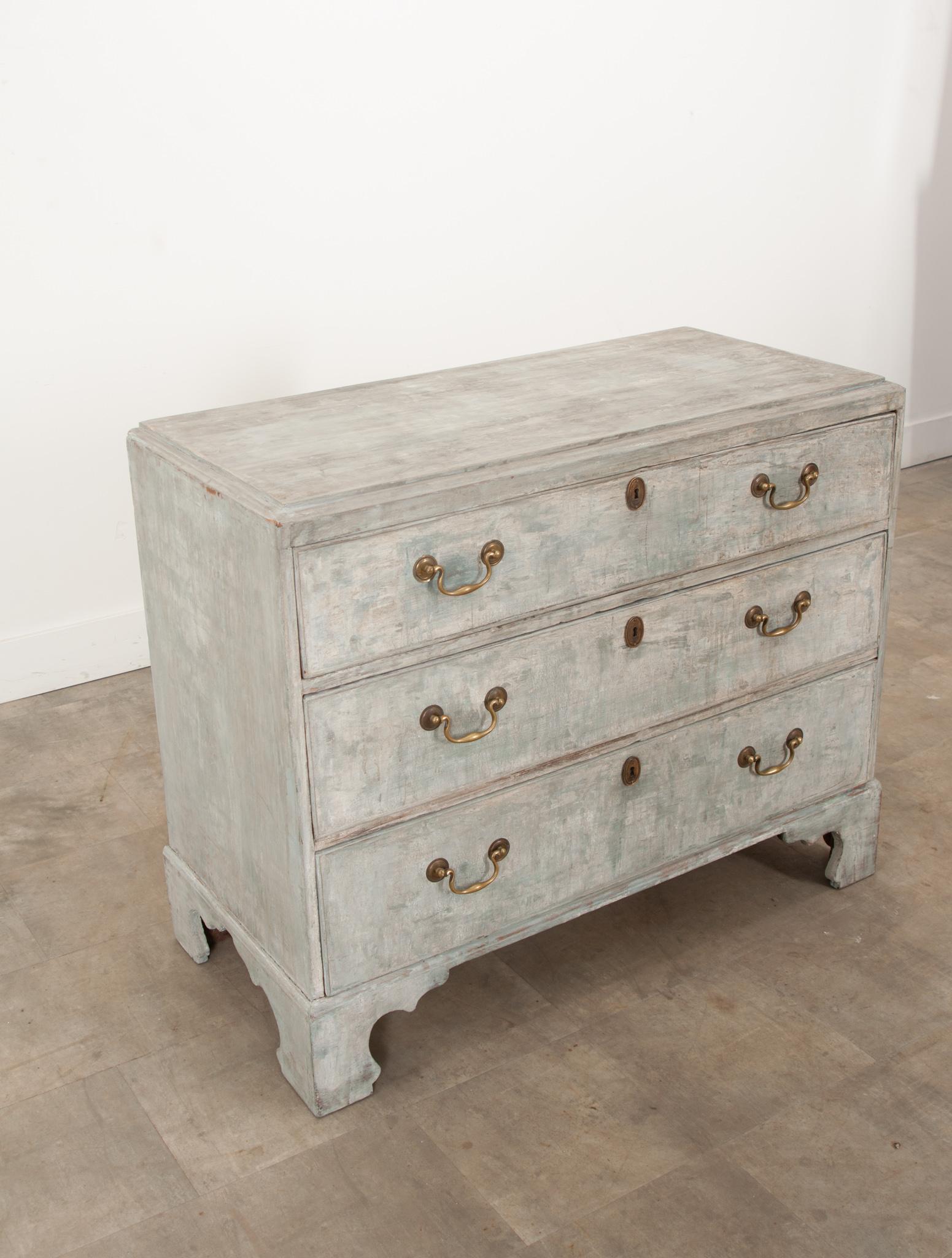 Hand-Crafted English 19th Century Painted Chest of Drawers
