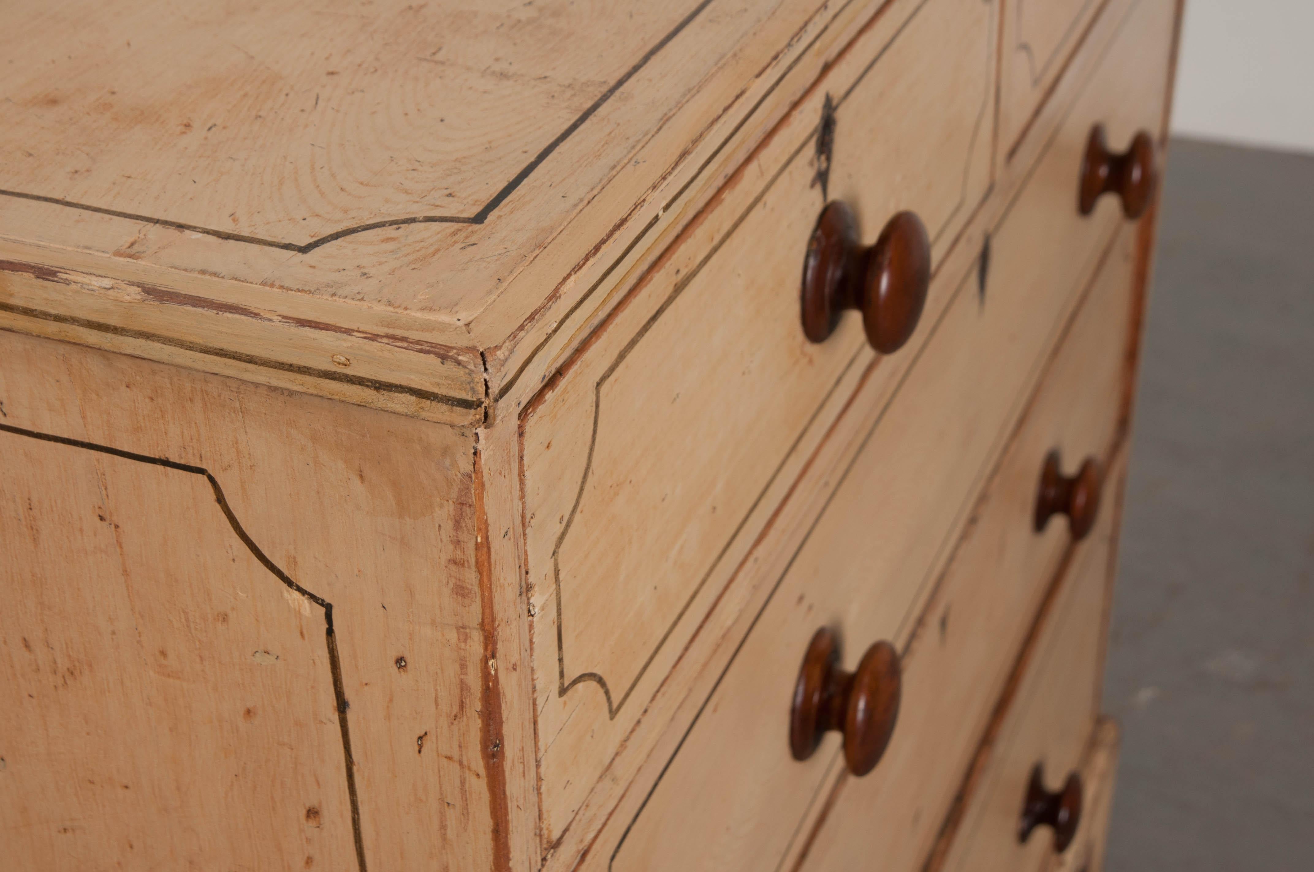 English 19th Century Painted Chest of Drawers 1