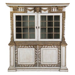 Armoire peinte anglaise du 19ème siècle