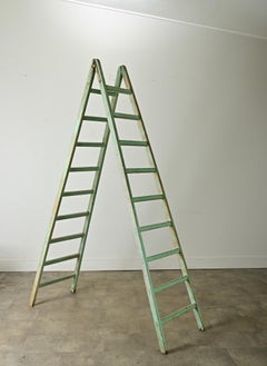 English 19th Century Painted Folding Ladder
