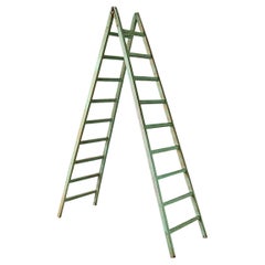 English 19th Century Painted Folding Ladder