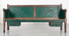 English 19th Century Painted Hall Bench