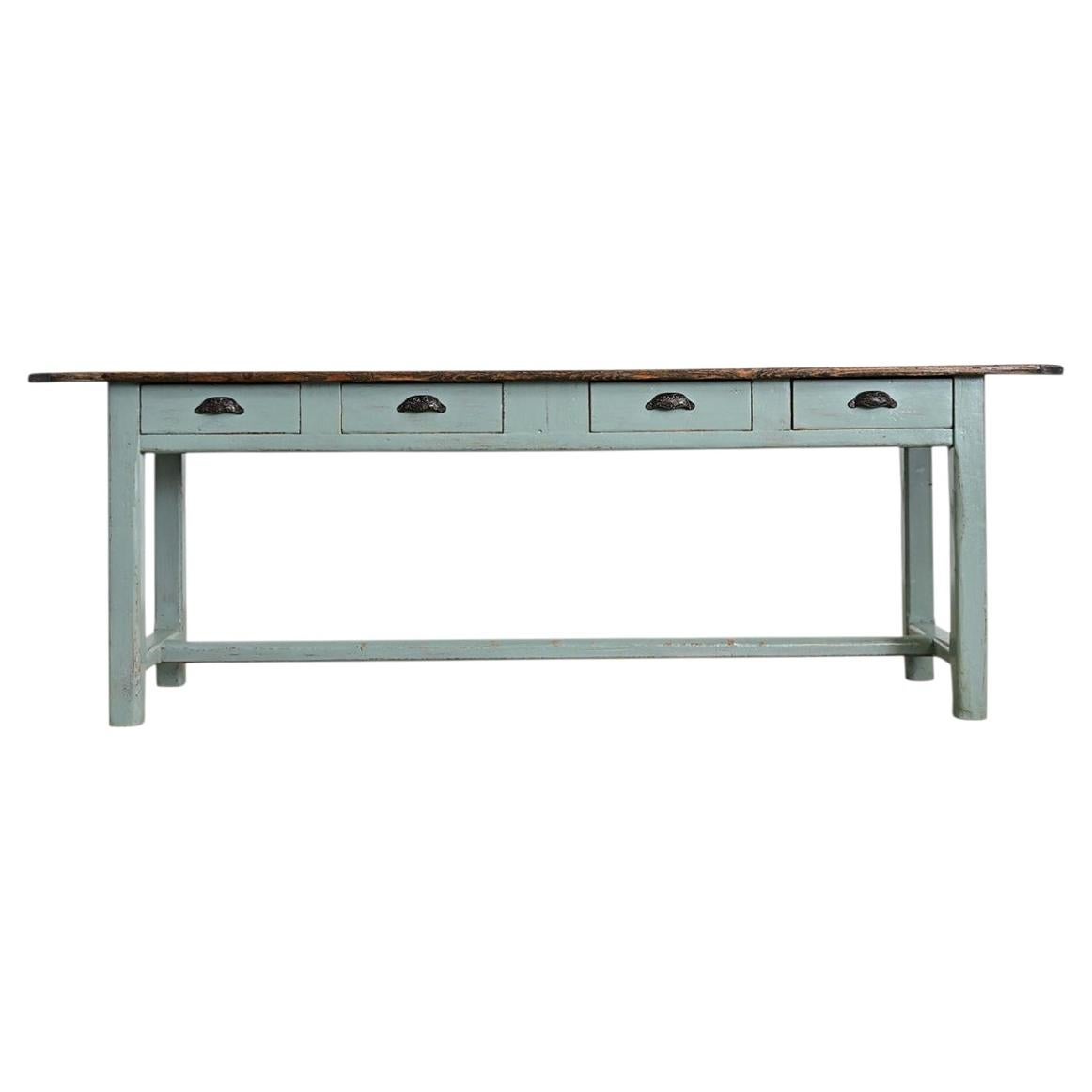 English 19th Century Painted Pine Four-drawer Server