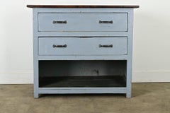 English 19th Century Painted Work Table-Chest