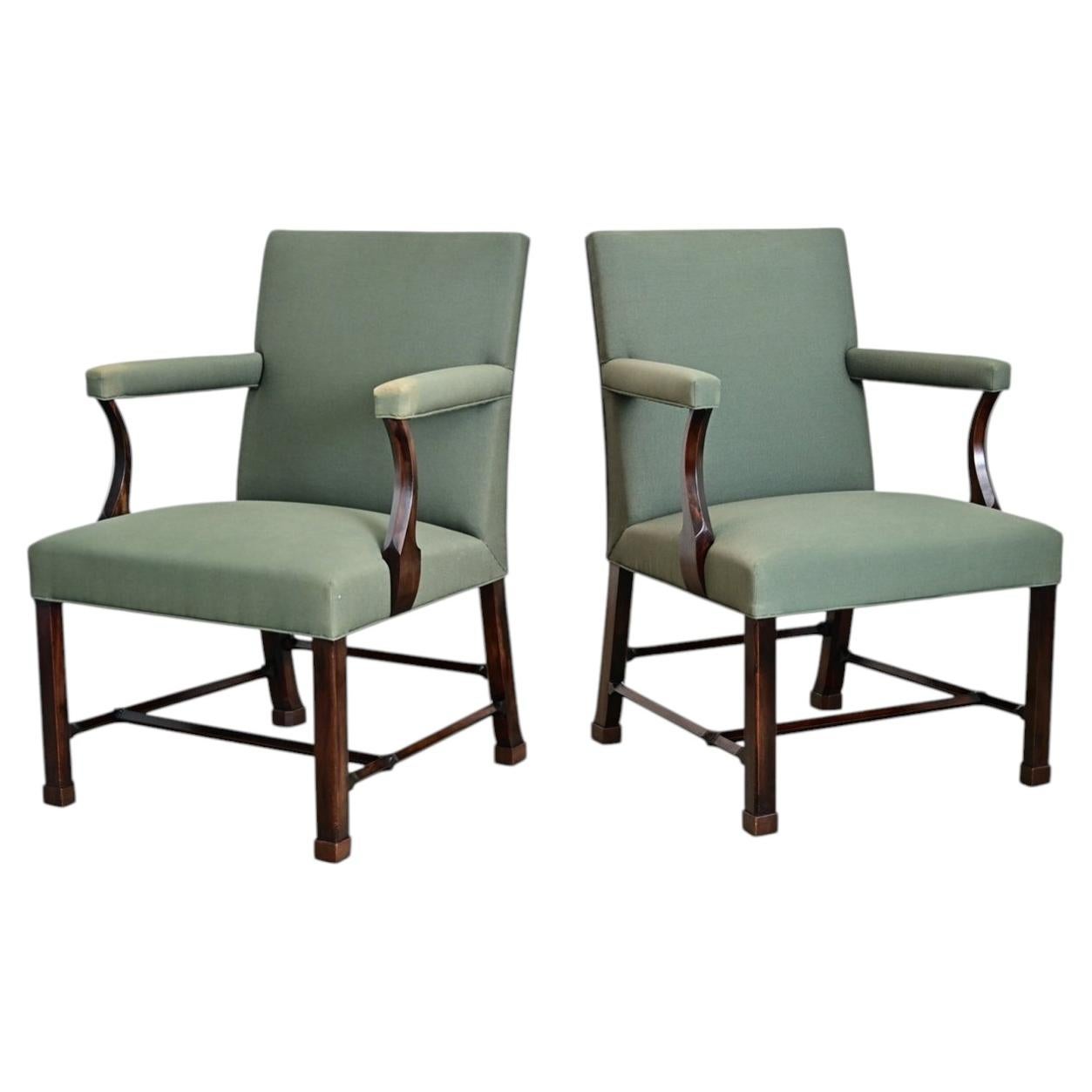 English 19th Century Pair of Georgian Armchairs