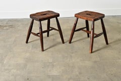 English 19th Century Pair of Tavern Stools