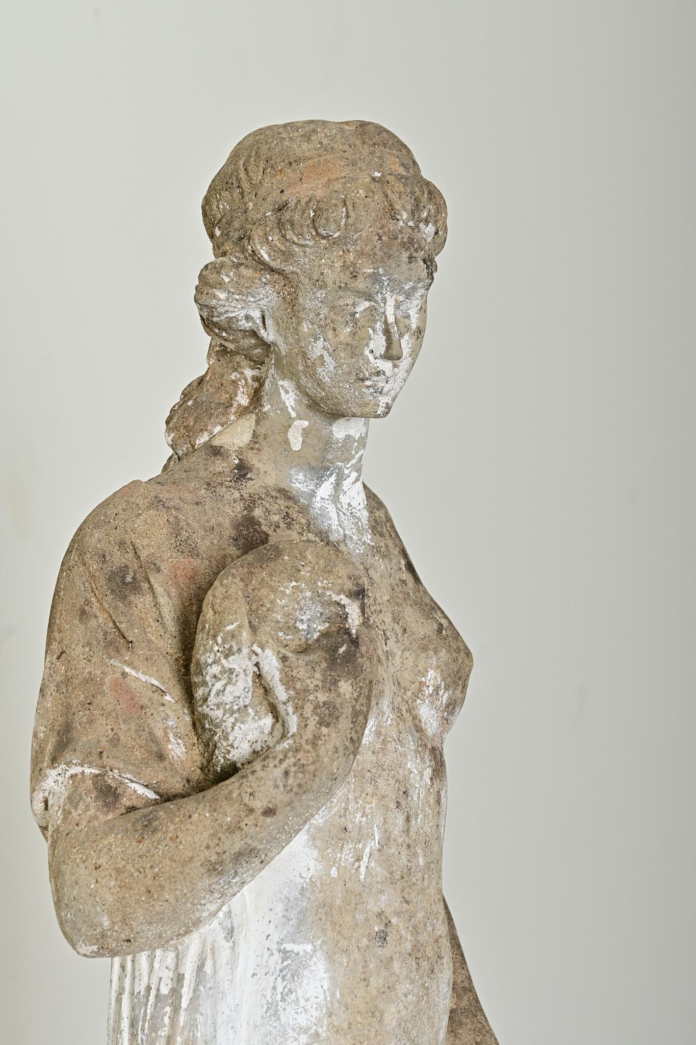 Calcestruzzo Statua Petite Venus inglese del XIX secolo in vendita