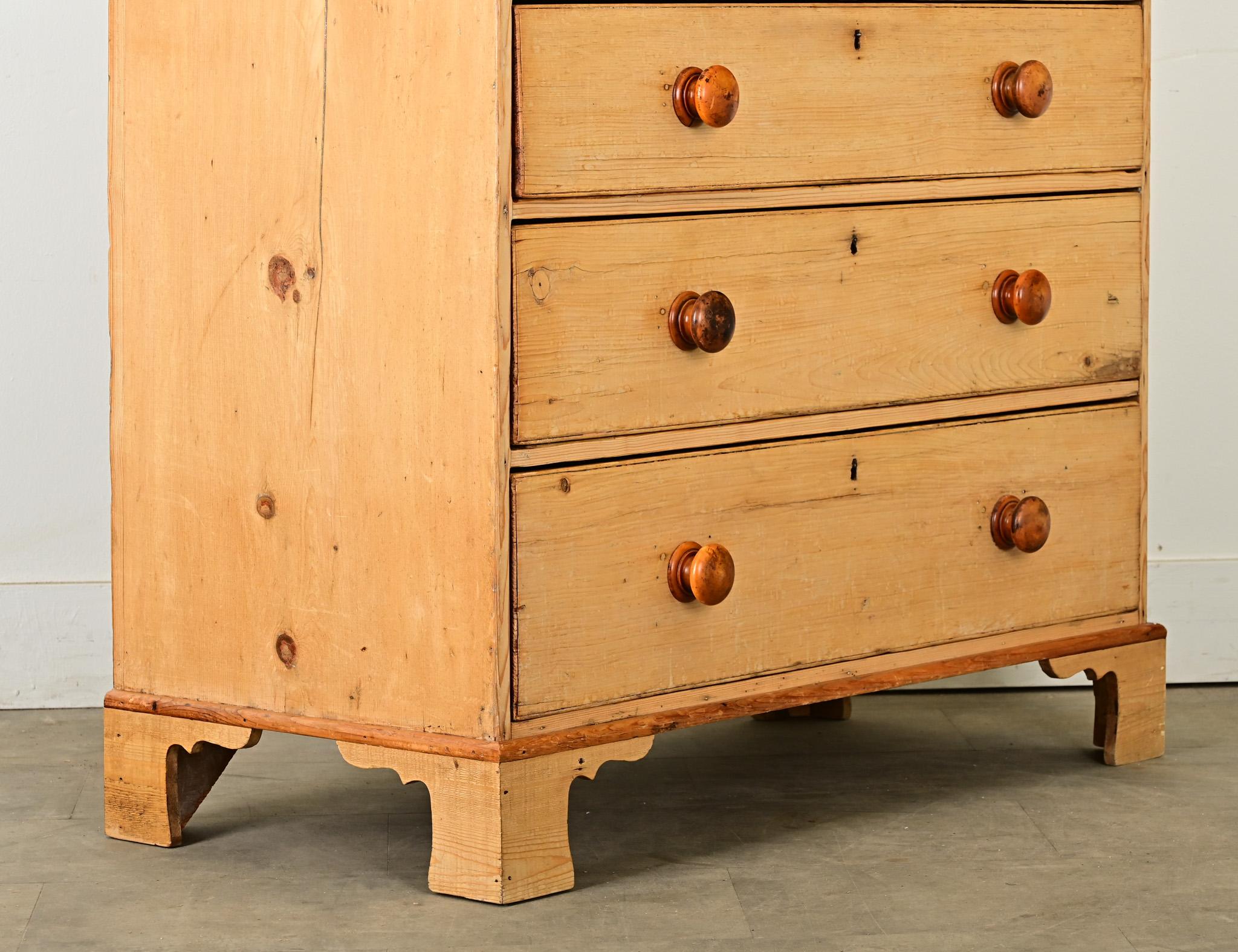 English 19th Century Pine Chest of Drawers 3