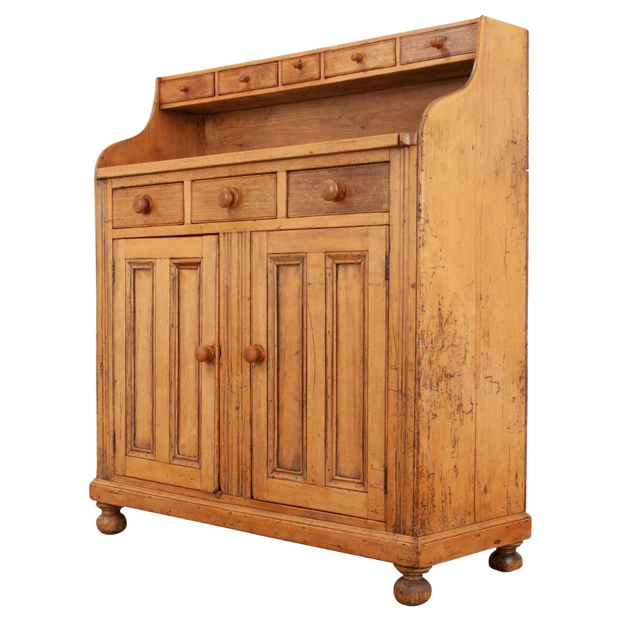 English 19th Century Pine Dresser For Sale