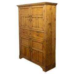 English 19th Century Pine Housekeeper’s Cupboard with Drawers