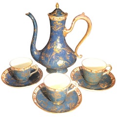 English 19th Century Porcelain Diminutive Tea Pot and Cups