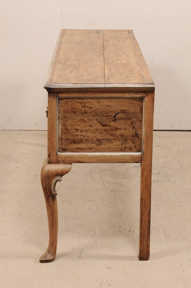 English 19th Century Queen Anne Wood Console Table with Drawers at 1stDibs