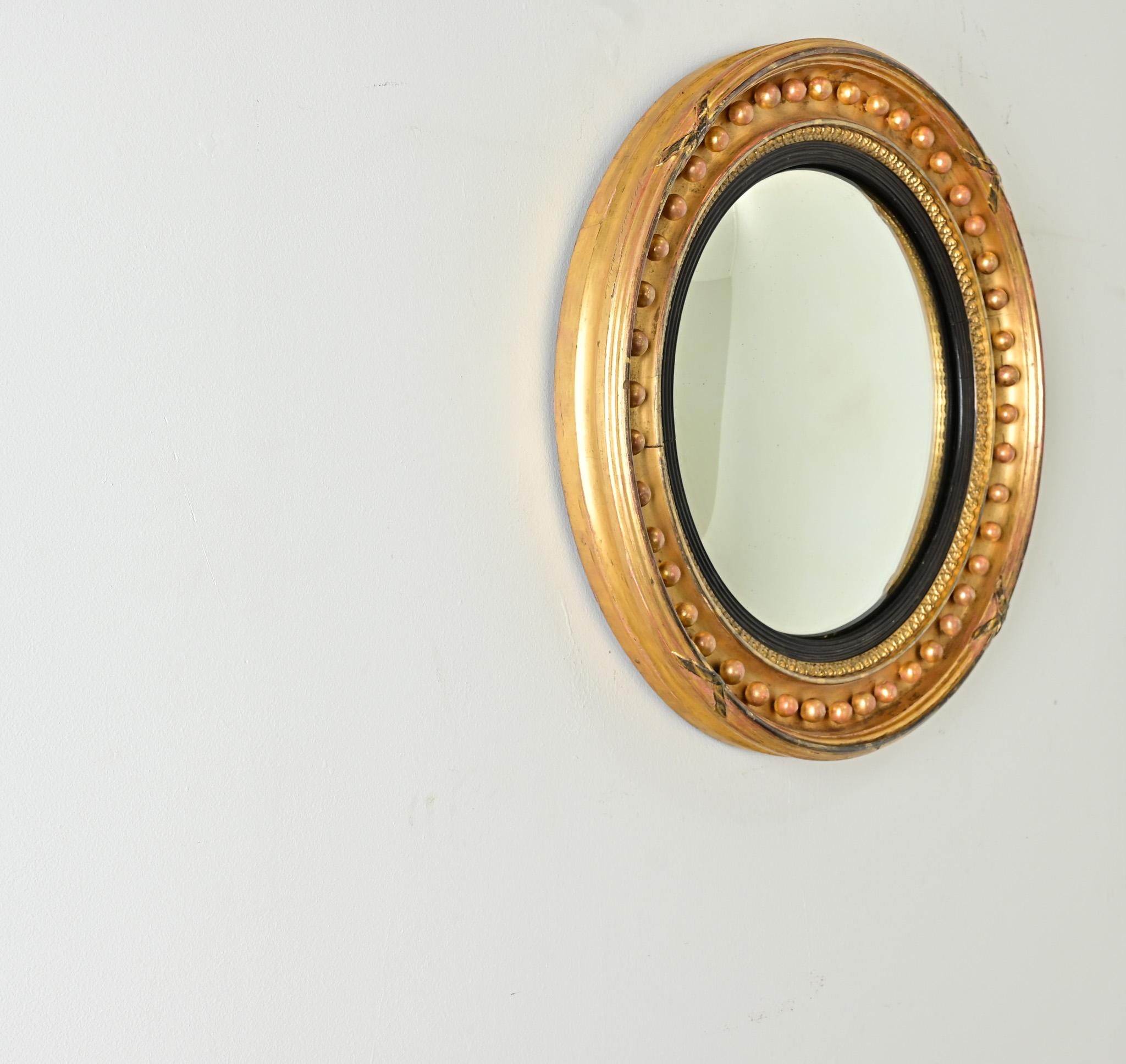 Anglais Miroir convexe Regency anglais du 19ème siècle