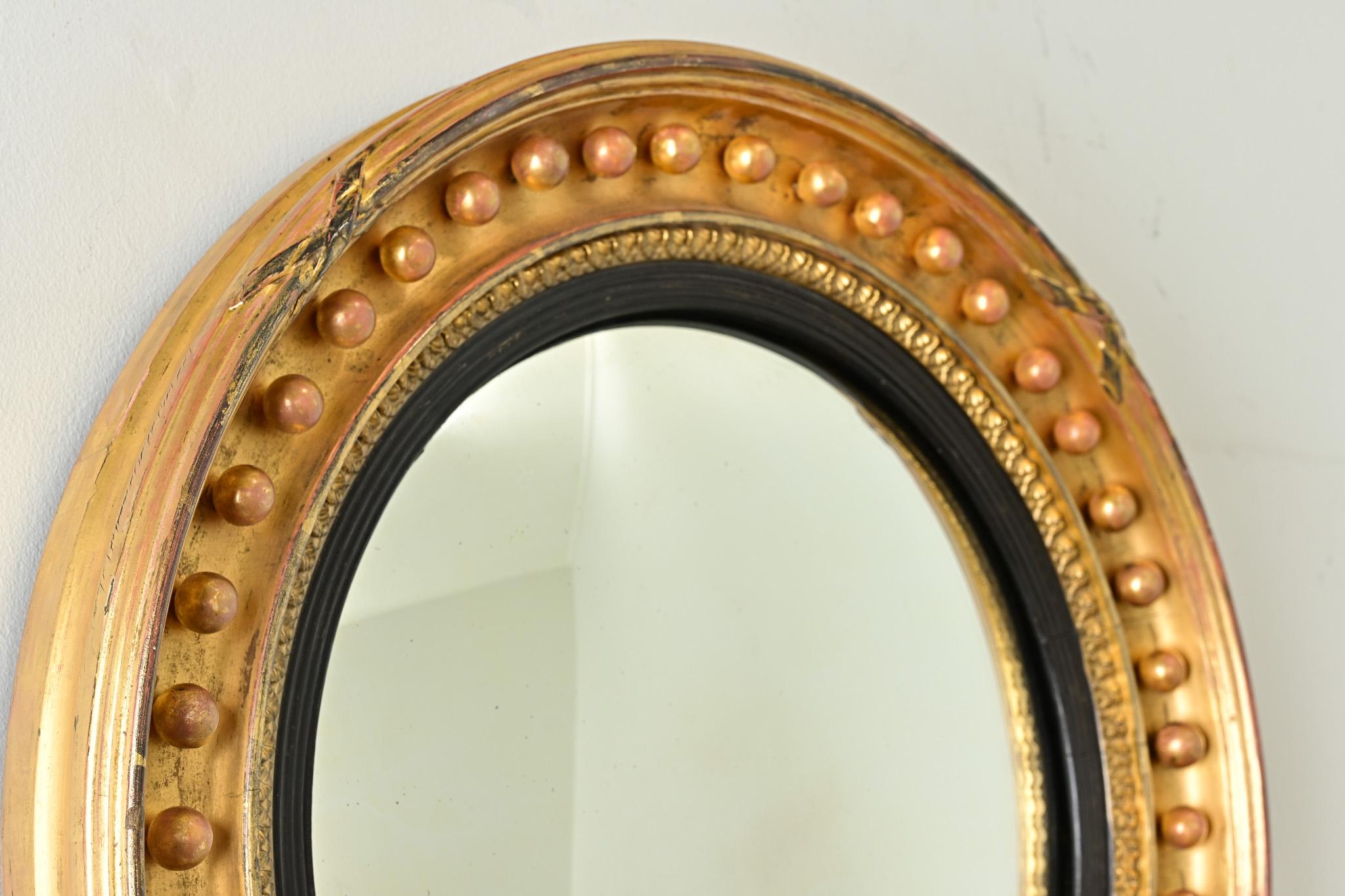 XIXe siècle Miroir convexe Regency anglais du 19ème siècle