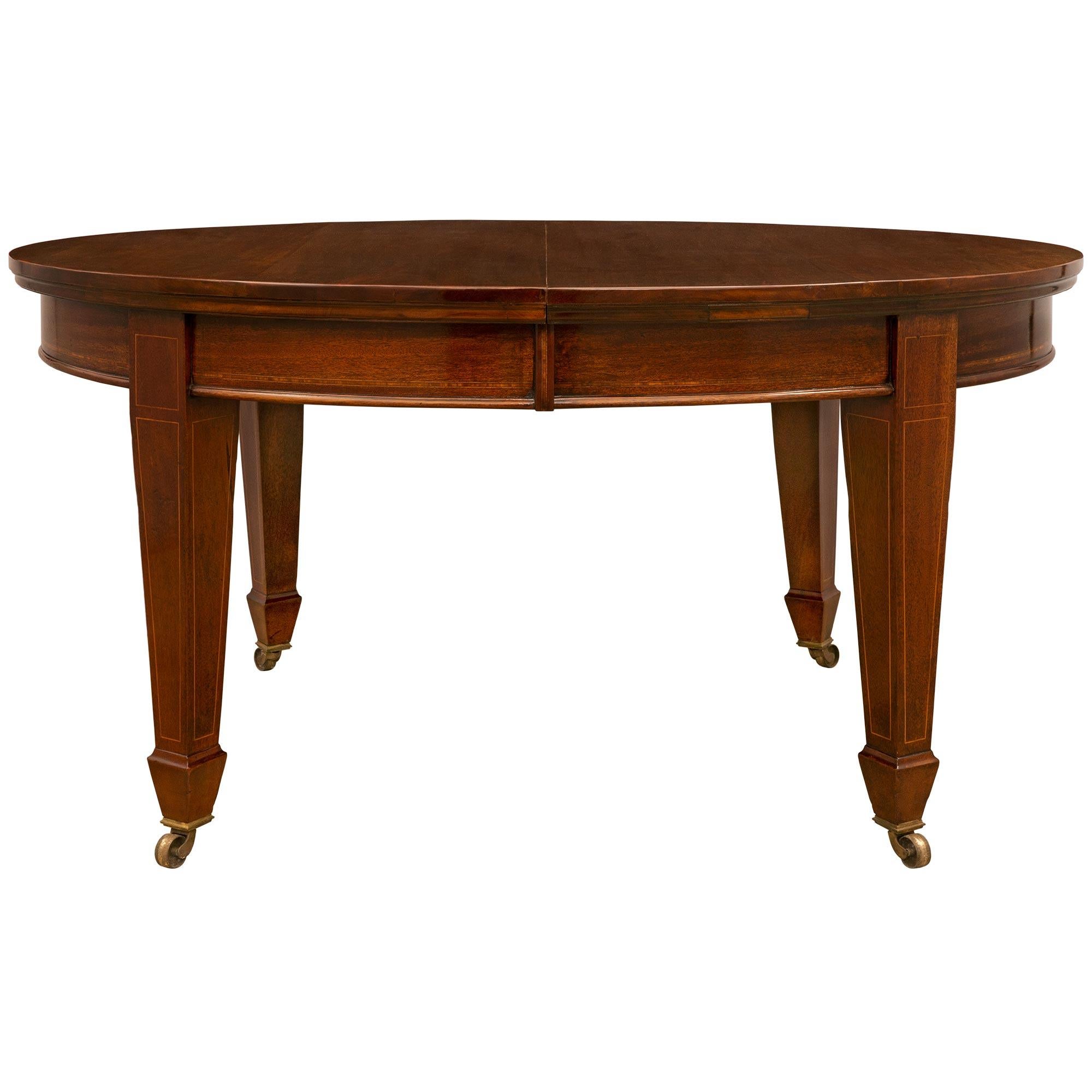 Table de salle à manger anglaise Regency du 19ème siècle en acajou Bon état - En vente à West Palm Beach, FL