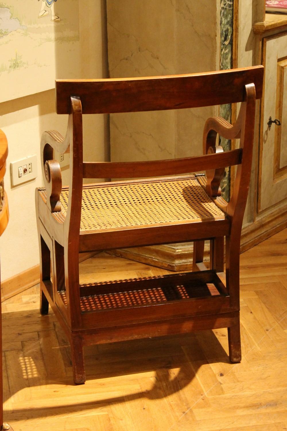 English 19th Century Regency Mahogany Library Steps Ladder Metamorphic Armchair 3