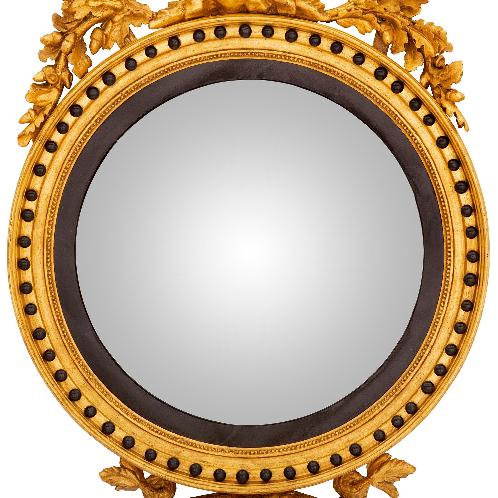 Miroir en bois doré de St. Giltwood de style Régence anglais du 19ème siècle étiqueté Thomas Fentham and Co. Bon état - En vente à West Palm Beach, FL