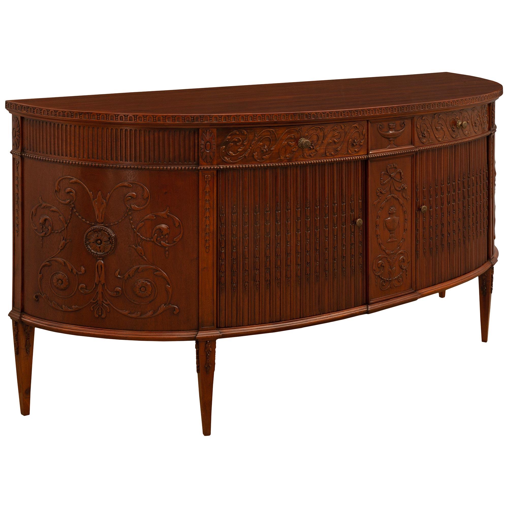 English 19th Century Regency St. Mahogany Buffet In Good Condition For Sale In West Palm Beach, FL