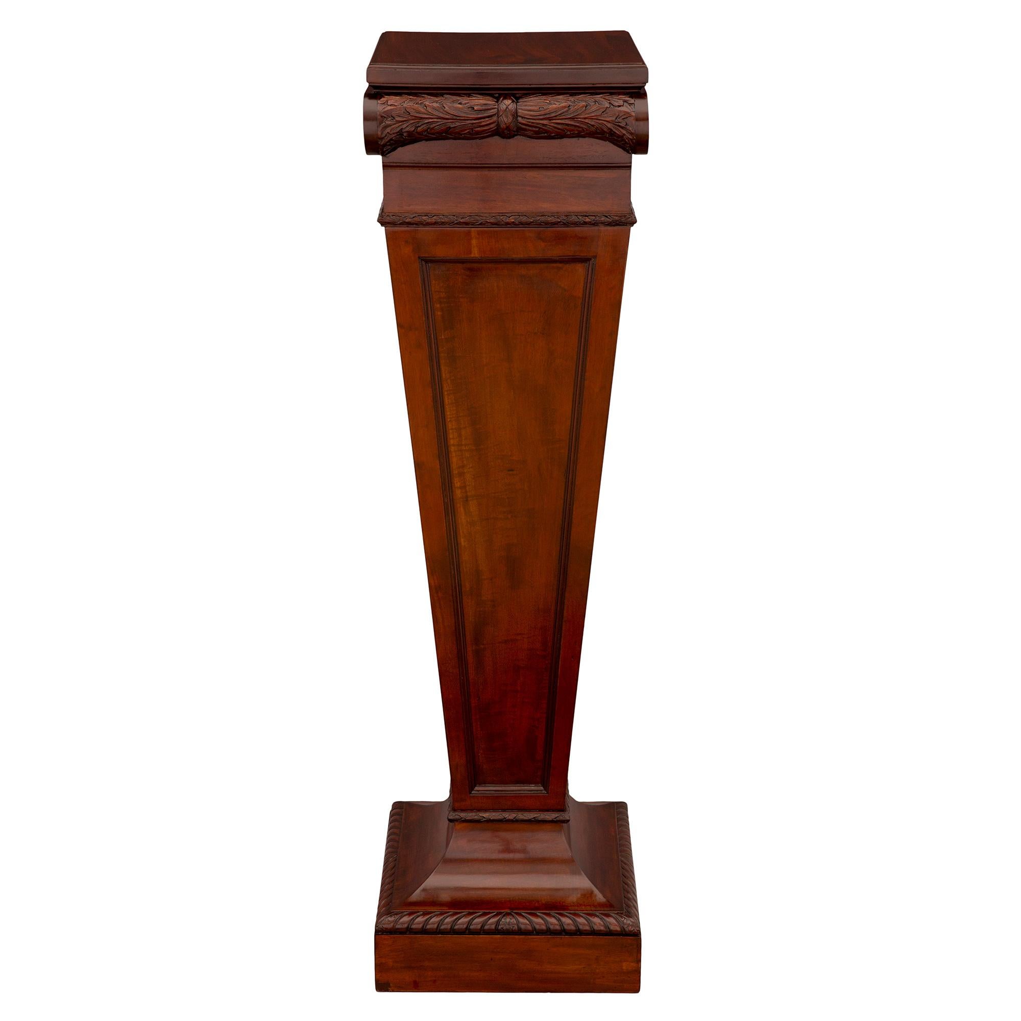 English 19th Century Regency Style Mahogany Pedestal Column 1